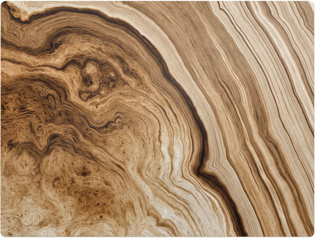 Hölzerne Wellen – Bodenschutzmatte – Stuhlunterlage 120x90 cm – Rutschfest – Hartbodenmatte