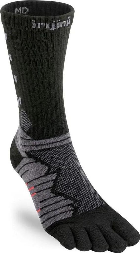 Injinji Ultra Run Crew Coolmax (Polyesterfasern) Socken Schwarz EU 47 1/2 Herren,Damen Schwarz EU 47 1/2