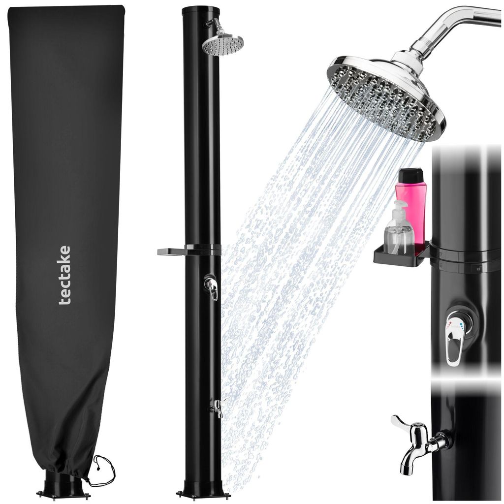 tectake® Solardusche Orinoco 40 Liter, mit Seifenablage Produktbild 