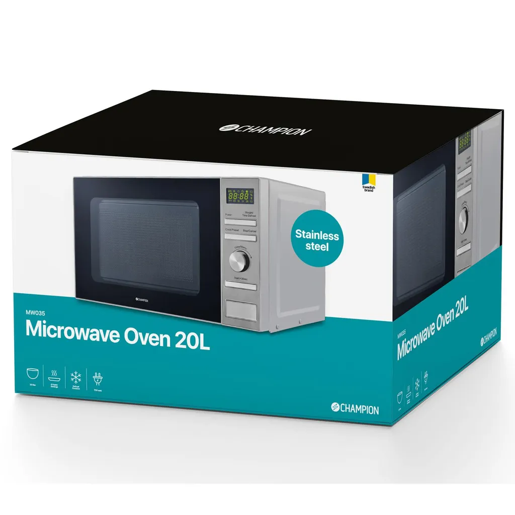 Four à Micro-ondes 20L Inox MW035 - Pose Libre avec Commandes Digitales