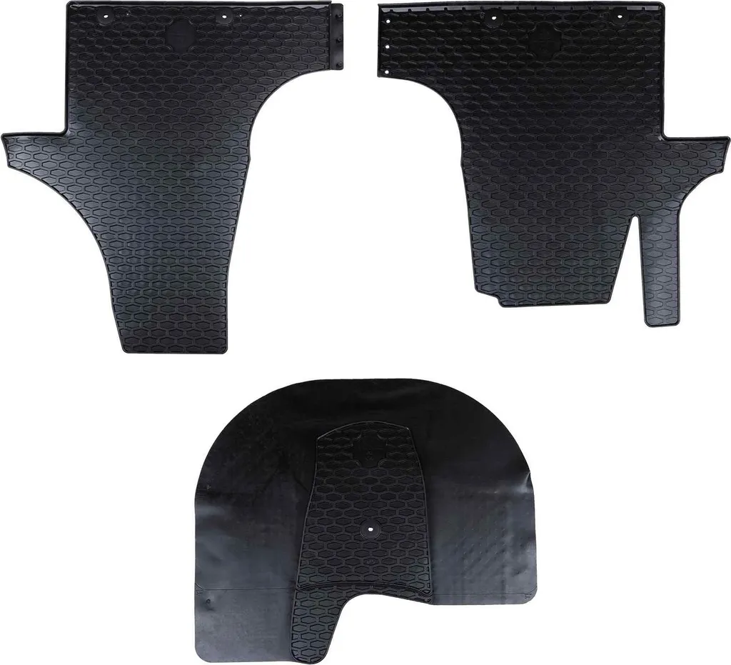 Tapis voiture en caoutchouc pour VW Transporter T5 - Set complet noir 3 pièces