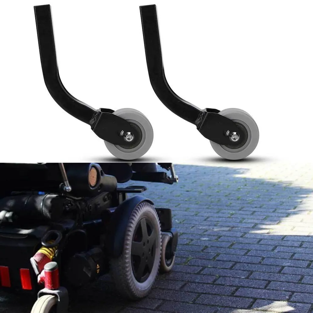 Roulette pour scooter de mobilité increvable en polyuréthane noir 80mm