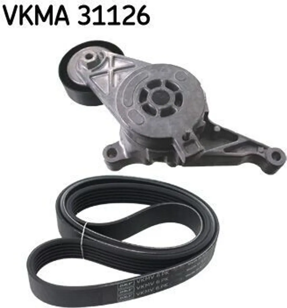 Supprimer bruits moteur VW Caddy : Kit courroie striée SKF VKMA 31126