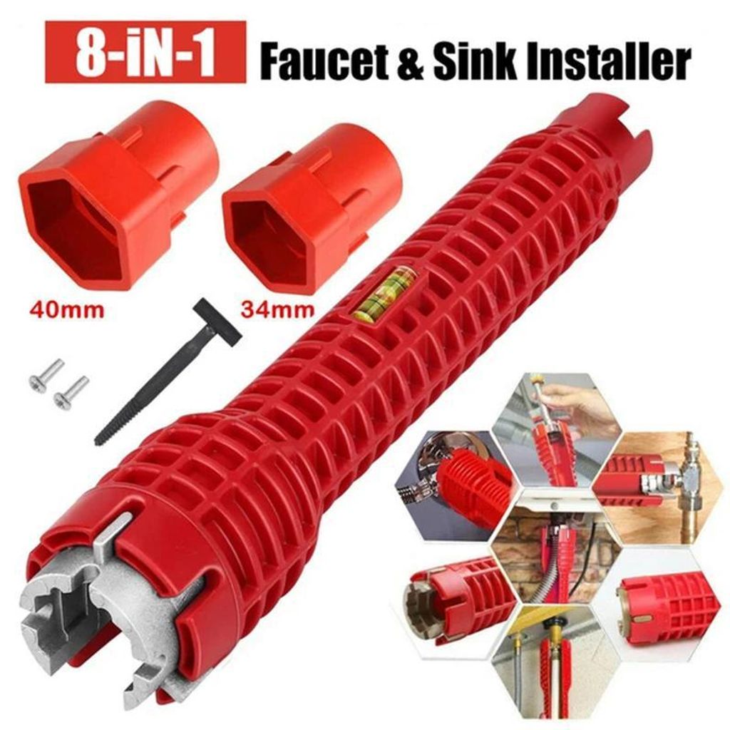 in 1 Multifunctional Non-slip Sink Faucet Wrench Double Head Repair Wrench Water Heater Plumbing Werkzeuge Badezimmer Tool Set