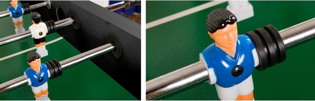 Profi Tischfußball Leeds Kicker Schwarz Tischkicker Produktbild 3