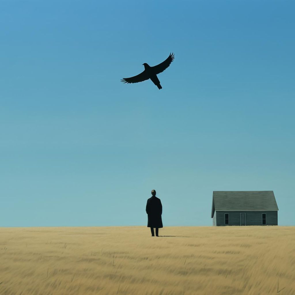 Poster 20x20cm Einsam und Frei