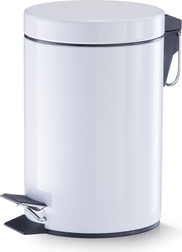 Zeller Treteimer, 3 ltr., Metall, weiß Ø17 x 26 cm Produktbild 