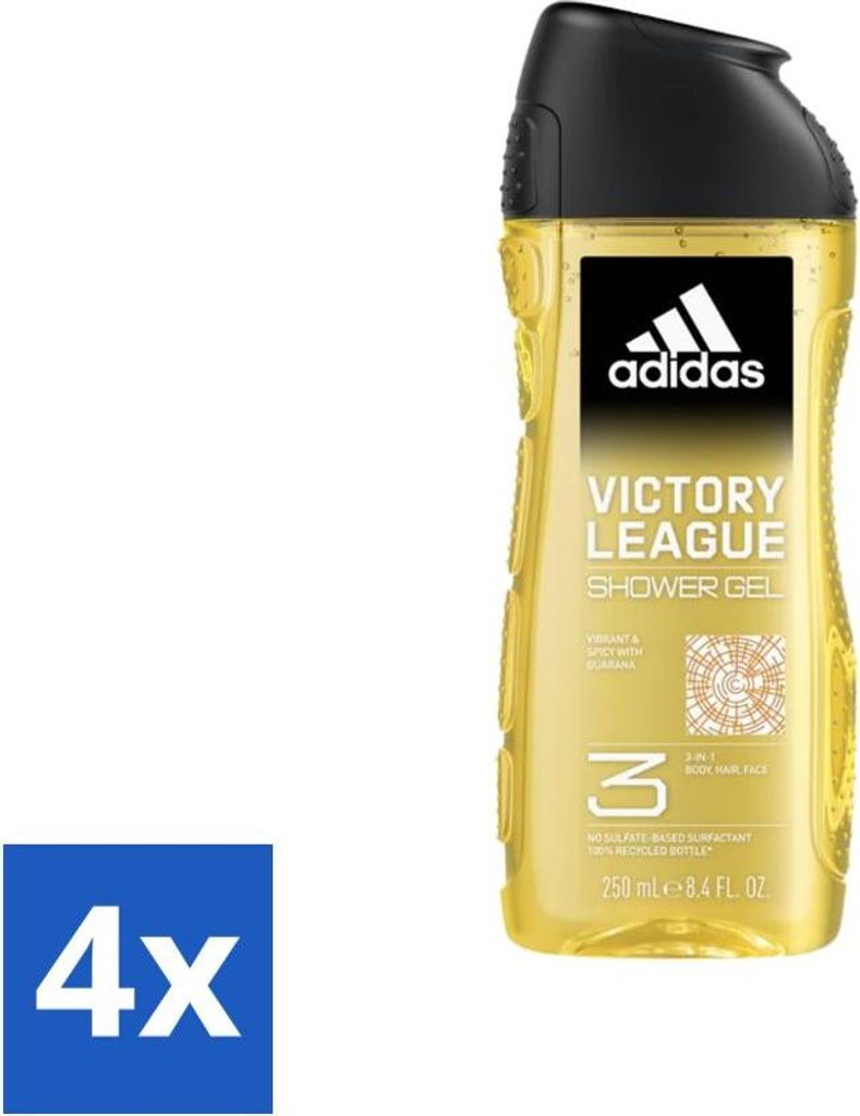 Adidas Duschgel Victory League 250 ml - Vorteilspack - 4 Stücke