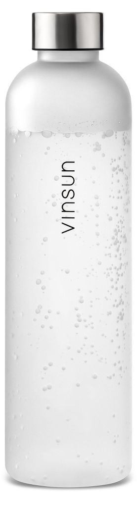 Trinkflasche 1L Sport Flasche Schraubverschluss BPA frei für Kohlensäure Vinsun