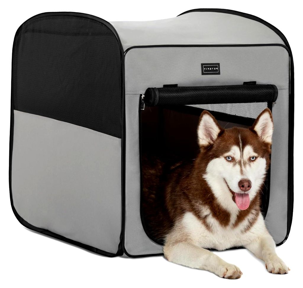 Faltbare Hundebox im Pop-up-Design für große Hunde, tragbare Schlafbox für Zuhause, Büro, Wohnzimmer, Camping und Hotels