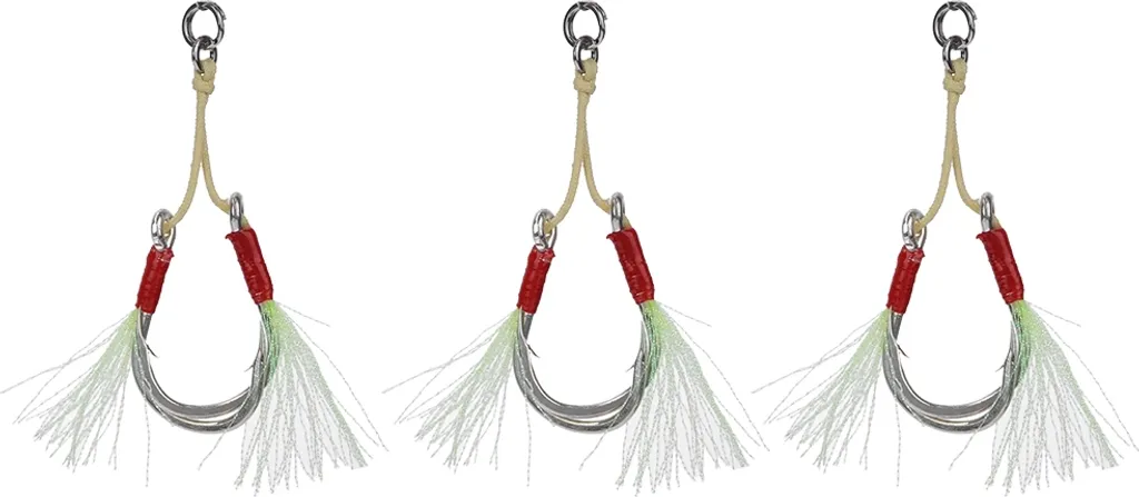 3pcs pesca mare Troll artificiale esca acqua salata esca ganci taglienti con Barb Tackle7/0#