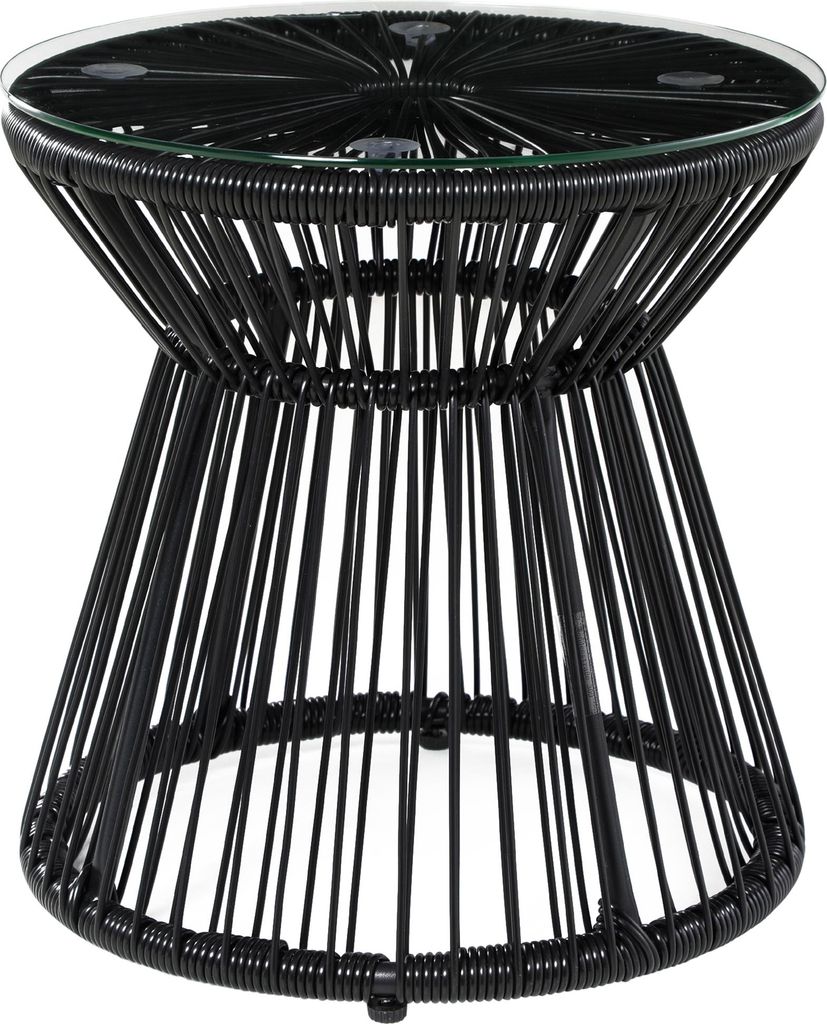 Outsunny Ratten Beistelltisch, Runder Kaffeetisch mit Produktbild 