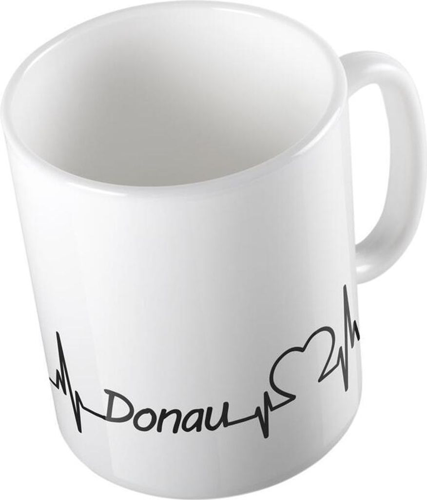 Huuraa Kaffeetasse Donau Geschenk Tasse Weiß 330ml Donau Präsent
