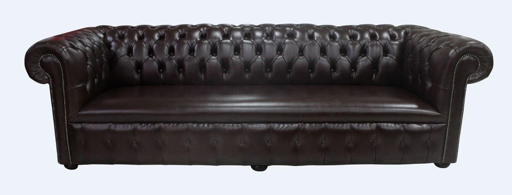 Chesterfield Design Luxus Polster Sofa Couch Sitz Garnitur Leder Textil Neu #230