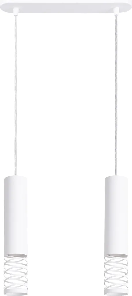 Suspension barre design LAMI 2 blanc en acier pour îlot de cuisine