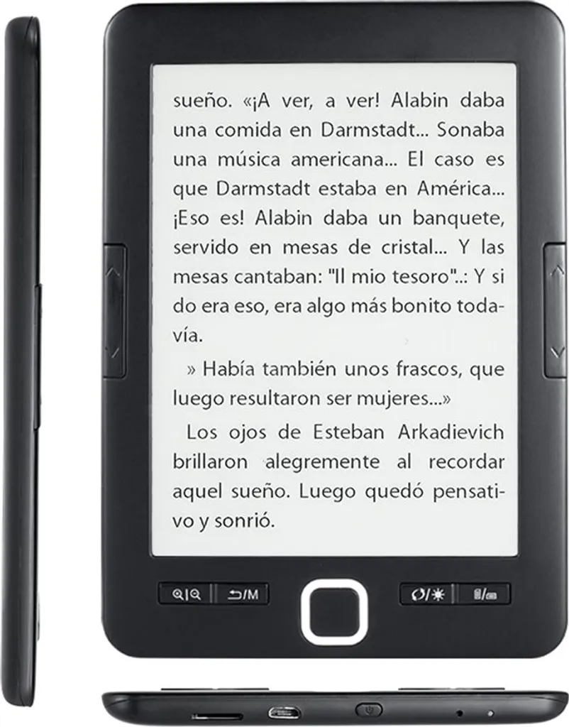 Lecteur eBook 6'' agréable à l'oeil avec affichage LED et lecteur PDF