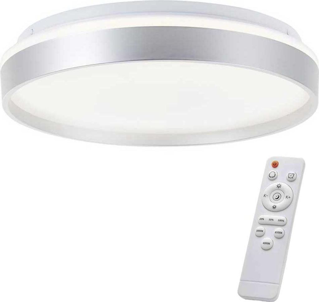 Brillante plafoniera a LED Britt Silver Ø33cm 22W 2300lm Immagine del prodotto 
