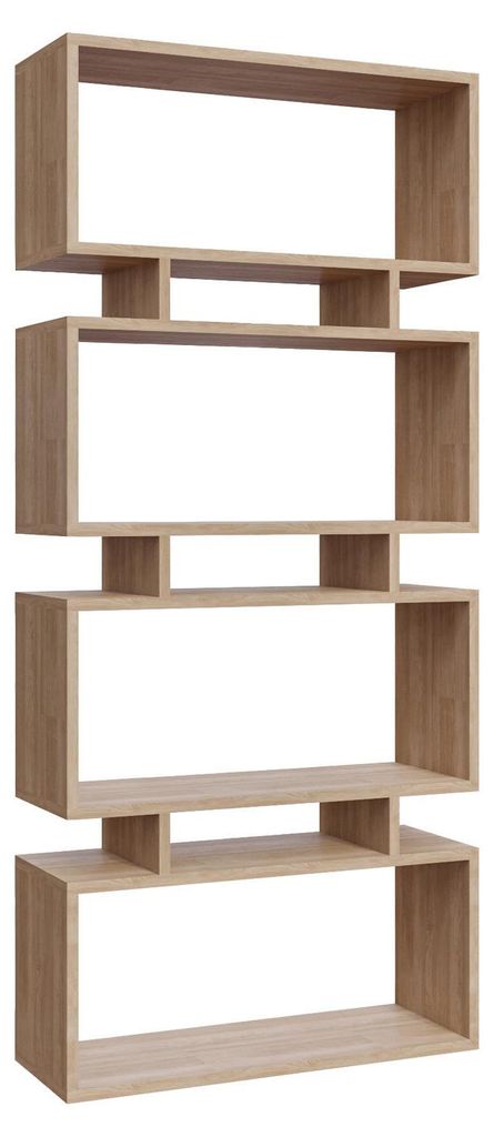 Bücherregal aus Holz "Langdon" - 72 x 25 x 161 cm - Beige