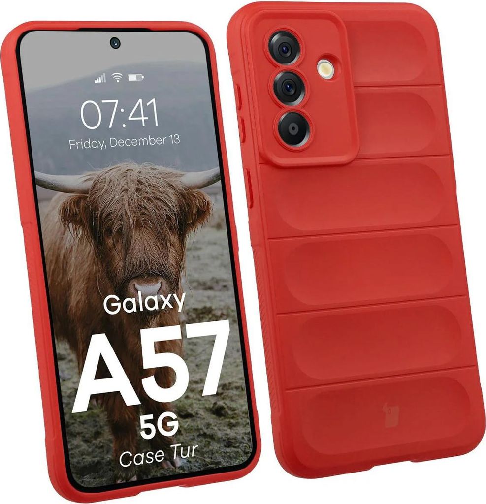 Robuste Handyhülle für Galaxy A57 5G, Bizon Case Tur, Rot