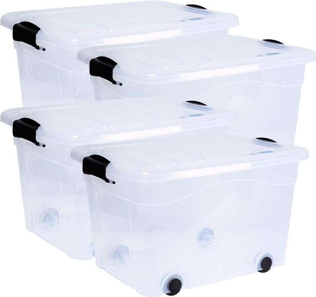 Aufbewahrungsbox Anzio 20 l 4er-Set mit Rollen Produktbild 