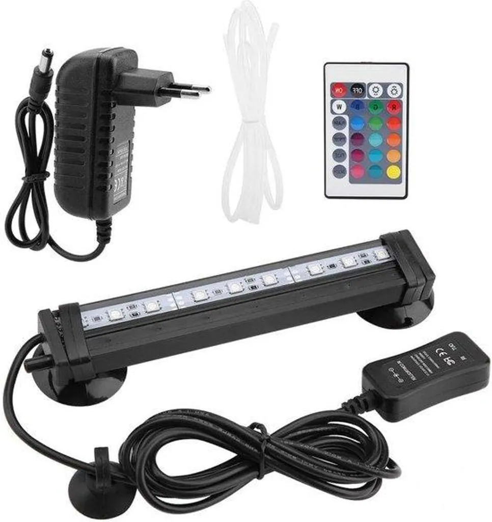 Barre LED aquarium étanche IP68 changement de couleur et télécommande 16cm