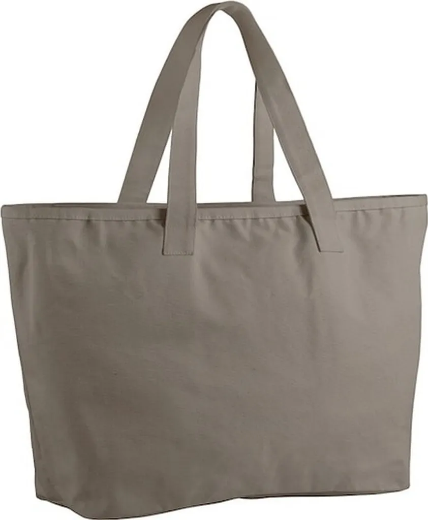 Westford Mill - Borsa tote in tela RW10577 (taglia unica) (grigio-beige)