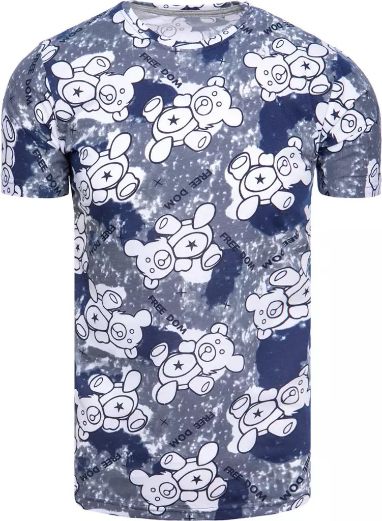 Dstreet Herren-T-Shirt mit Aufdruck Bleohalt grau XXL
