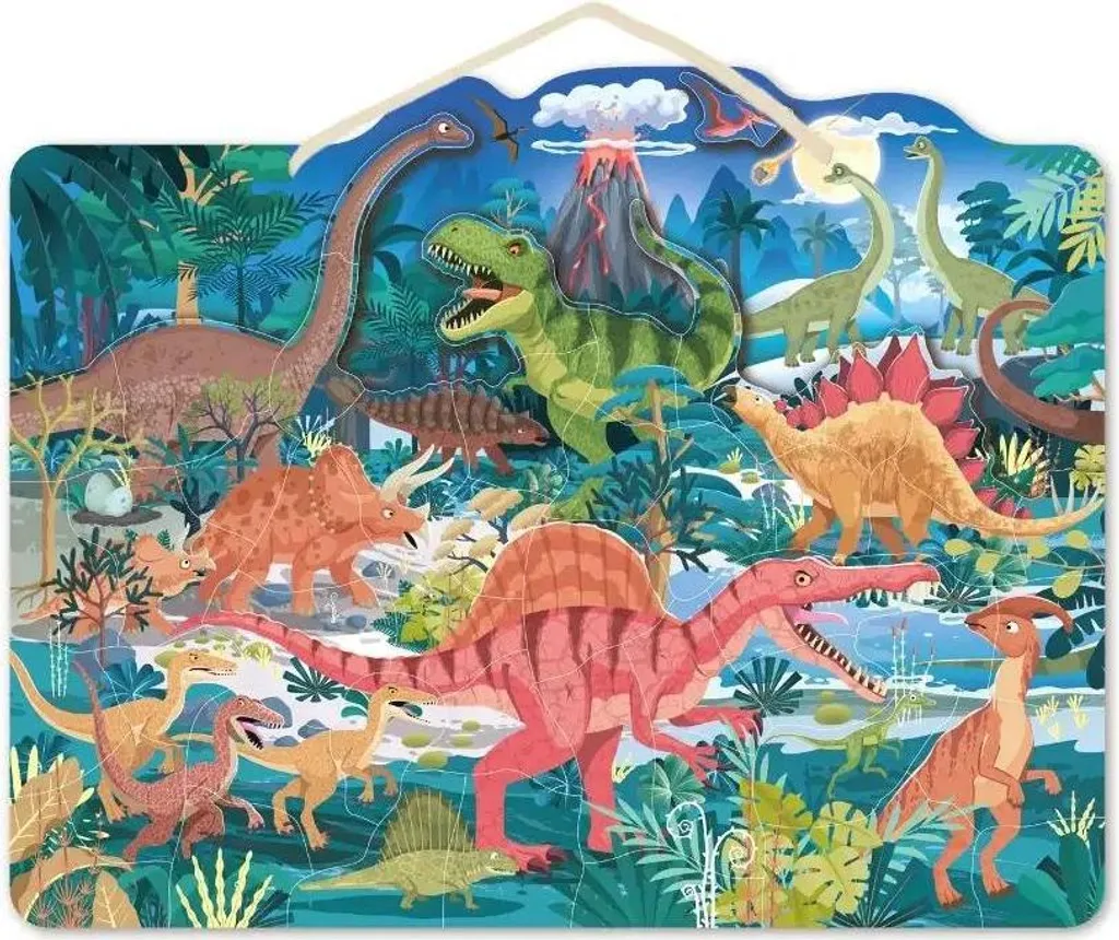 NICI Dinosaures Puzzle magnétique : pièces robustes et couleurs vives