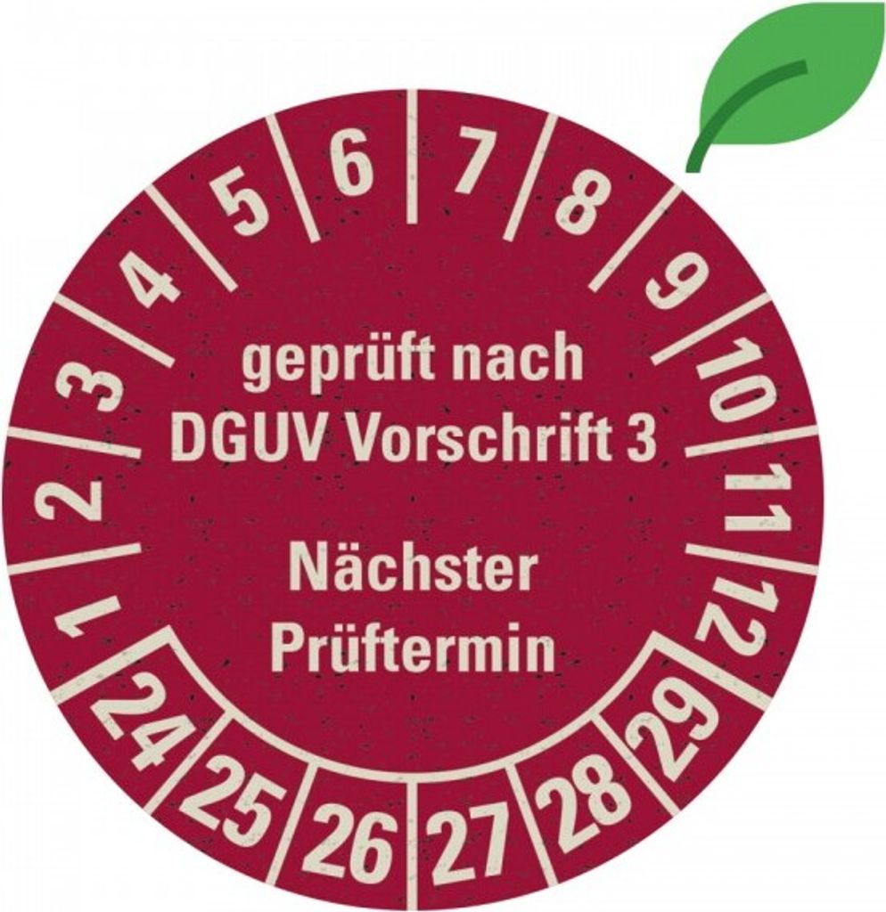 Dreifke Aufkleber I Prüfplakette DGUV Vor.3 Nächster Prüftermin, 24-...