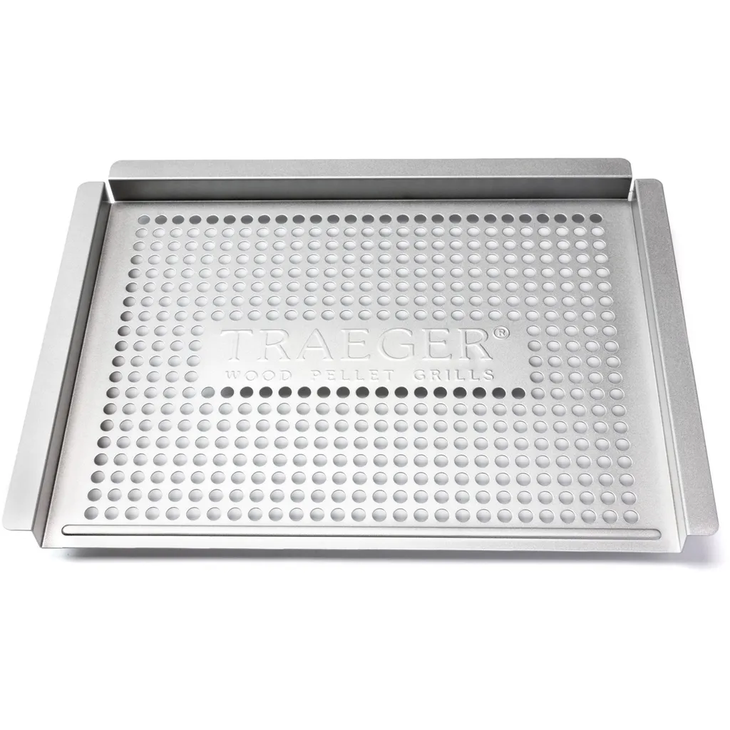 Panier barbecue bords hauts en acier inoxydable - Format 40 x 29 cm