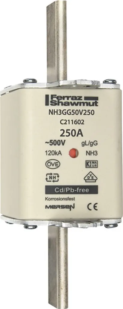 Fusible basse tension NH3 250A gG AC500V - Cartouche NH-ZERO Taille 3