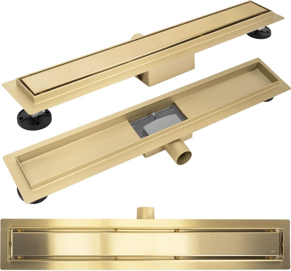 Bodenablauf / Linienablauf REA NEOX 70 Brush Gold Produktbild 