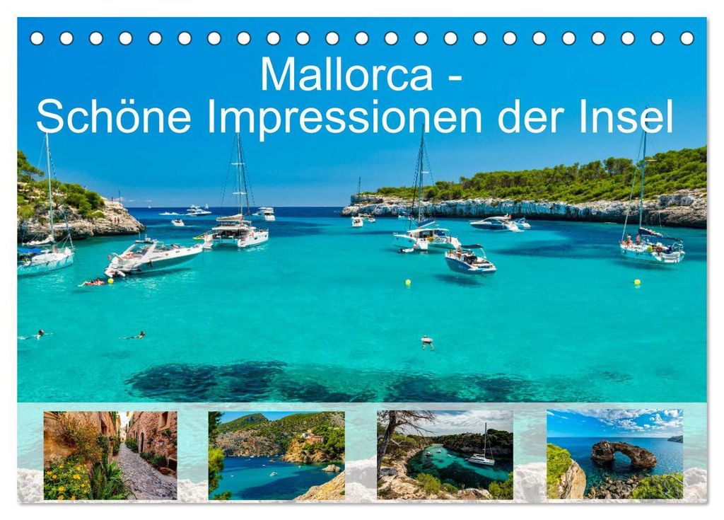 Mallorca - Schöne Impressionen der Insel (Tischkalender 2027 DIN A5 quer), CALVENDO Monatskalender