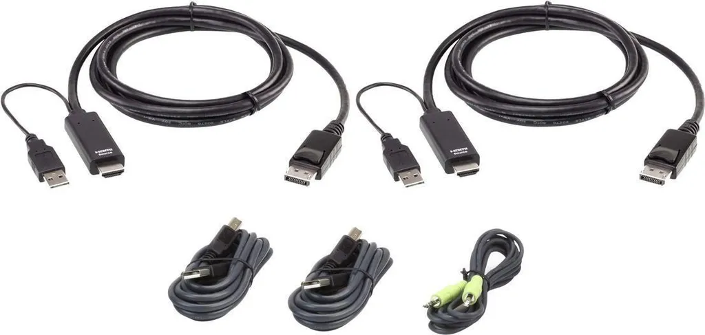 Kit câble vidéo audio KVM ATEN 2L-7D02UHDPX5 DisplayPort et USB
