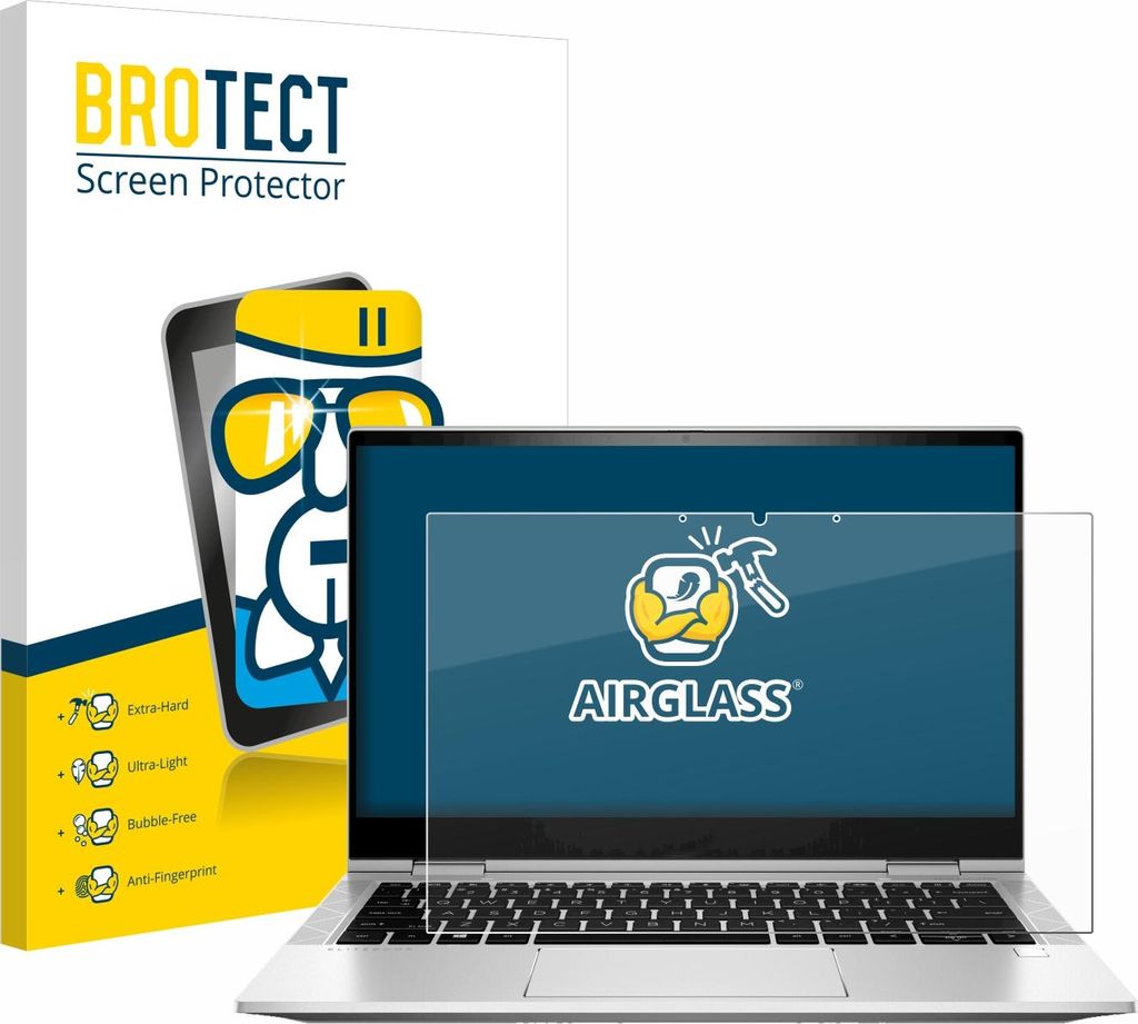 BROTECT Schutzglas für HP EliteBook x360 830 G8 Schutzfolie Panzer Folie Glas Display Schutz klar