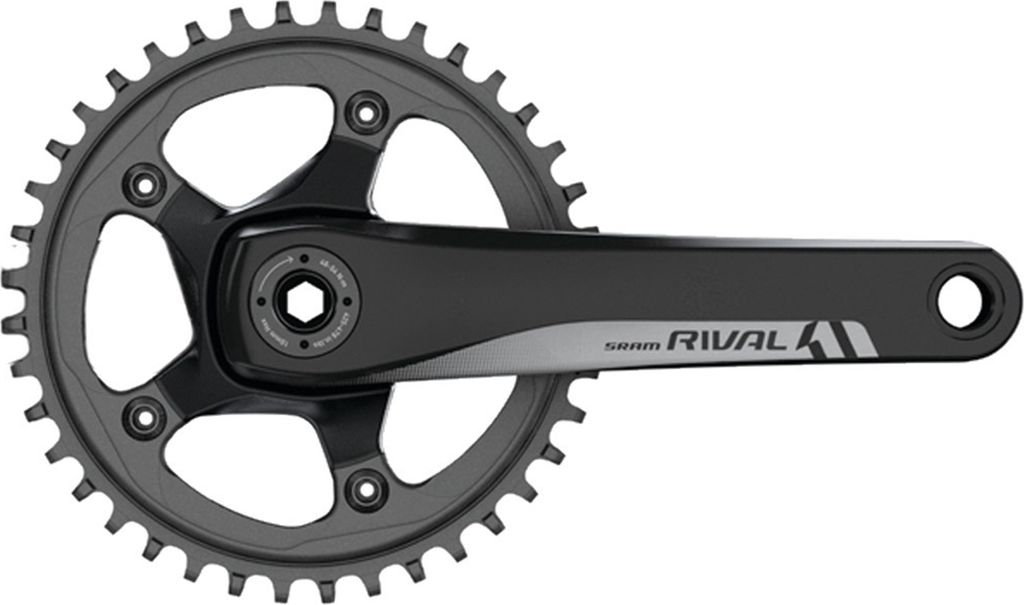 SRAM 00.6118.368.001 KurbelgarniturRival1 GXP 42 Z. 172.5mm, 10/11-f., ohne Innenl., schwarz (1 Set)