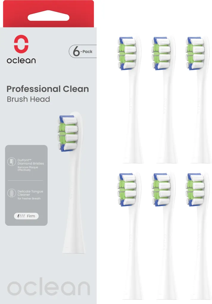 Têtes de Brosse Oclean Professional Clean à Poils Haute Densité - x6