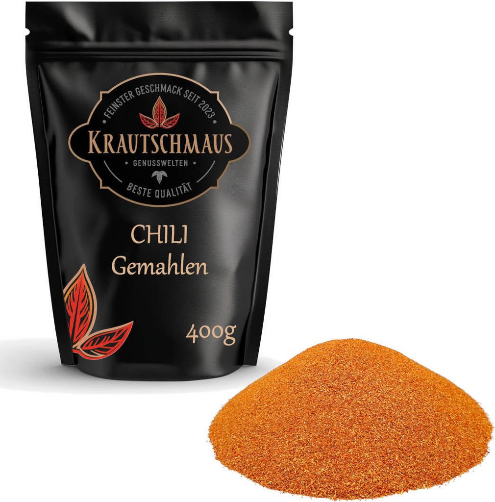 400g Chili gemahlen von Krautschmaus, schonend getrocknet, voller Geschmack