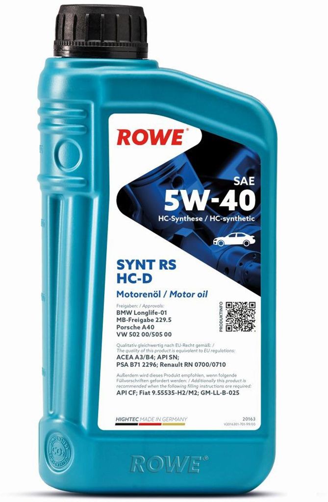 Rowe Hightec Synt RS HC-D SAE 5W-40 Motoröl, 1l Produktbild 