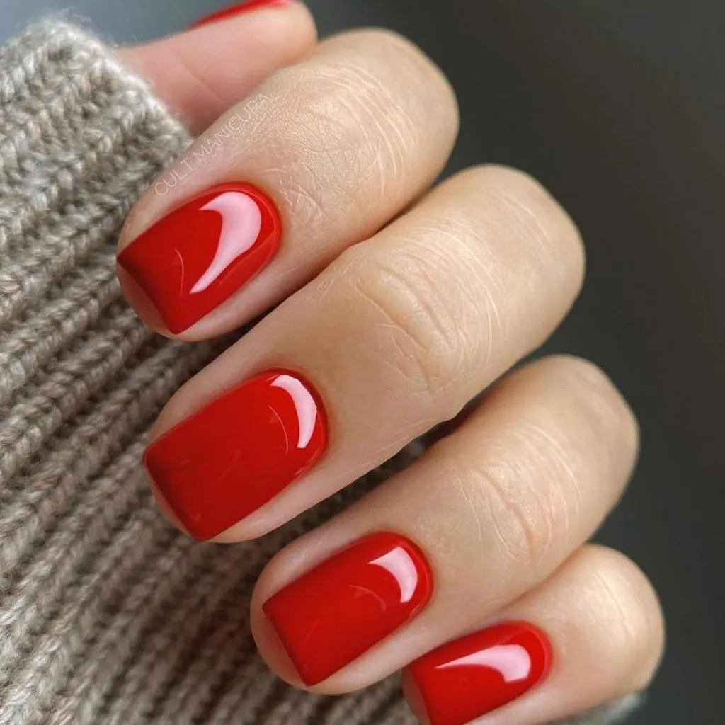 Faux Ongles Carrés Rouges - Solution Anti-Vernis écaillé - 24 Pièces Pro
