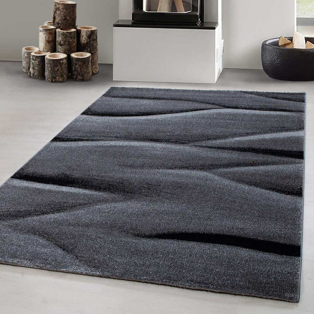 Carpetsale24 Moderner Kurzflor Teppich - Abstraktes Design für Wohnzimmer & Schlafzimmer, Grösse: 120x170 cm