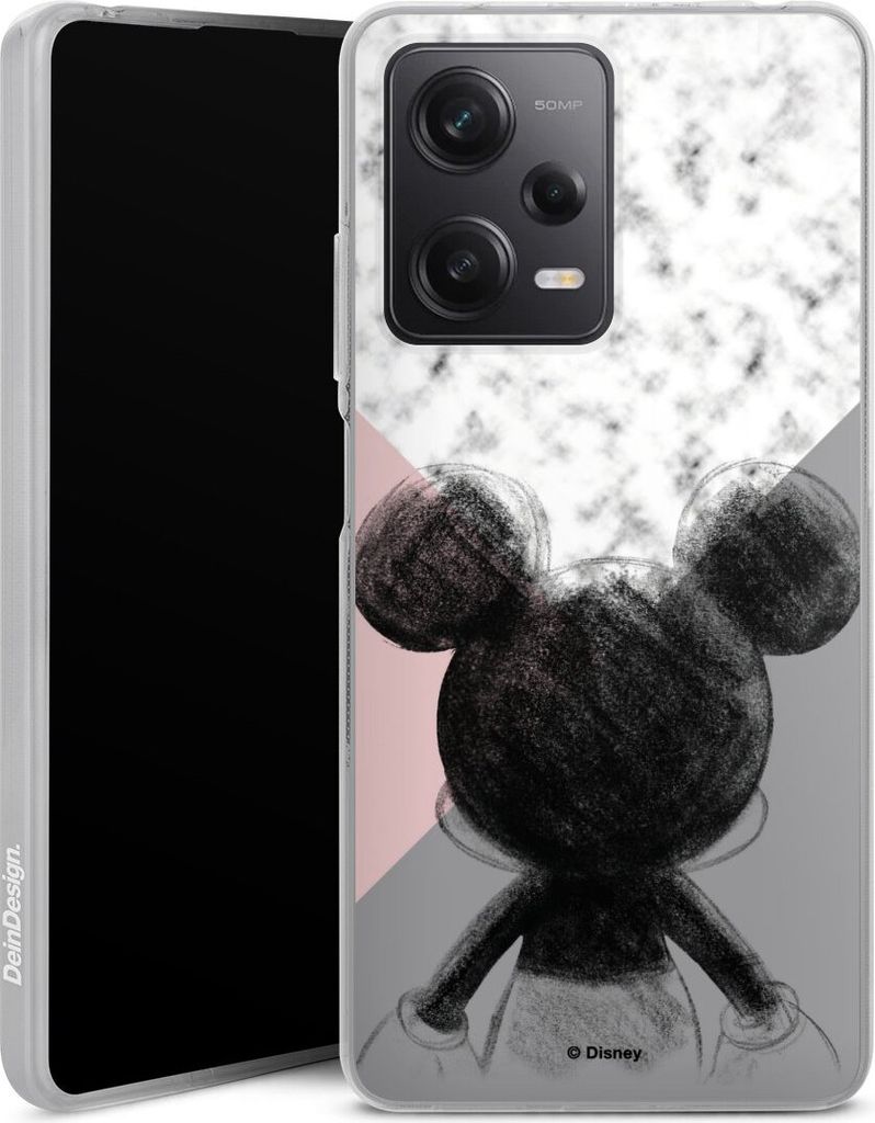 DeinDesign Handyhülle für Xiaomi Redmi Note 12 Pro 5G Silikon Hülle Case Smartphone Schutzhülle Disney Marmor Mickey Mouse
