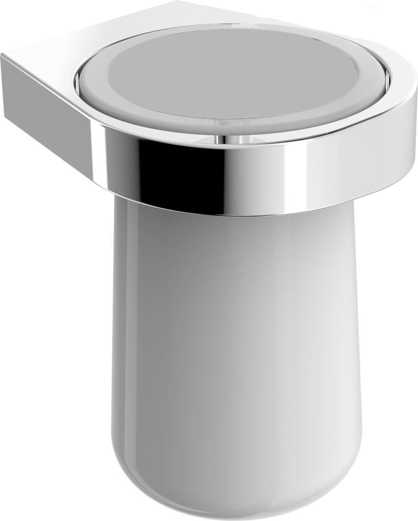 Hochwertiger Zahnbürstenhalter mit Wandhalter SDEZPB aus Keramik – Serie ES - chrom
