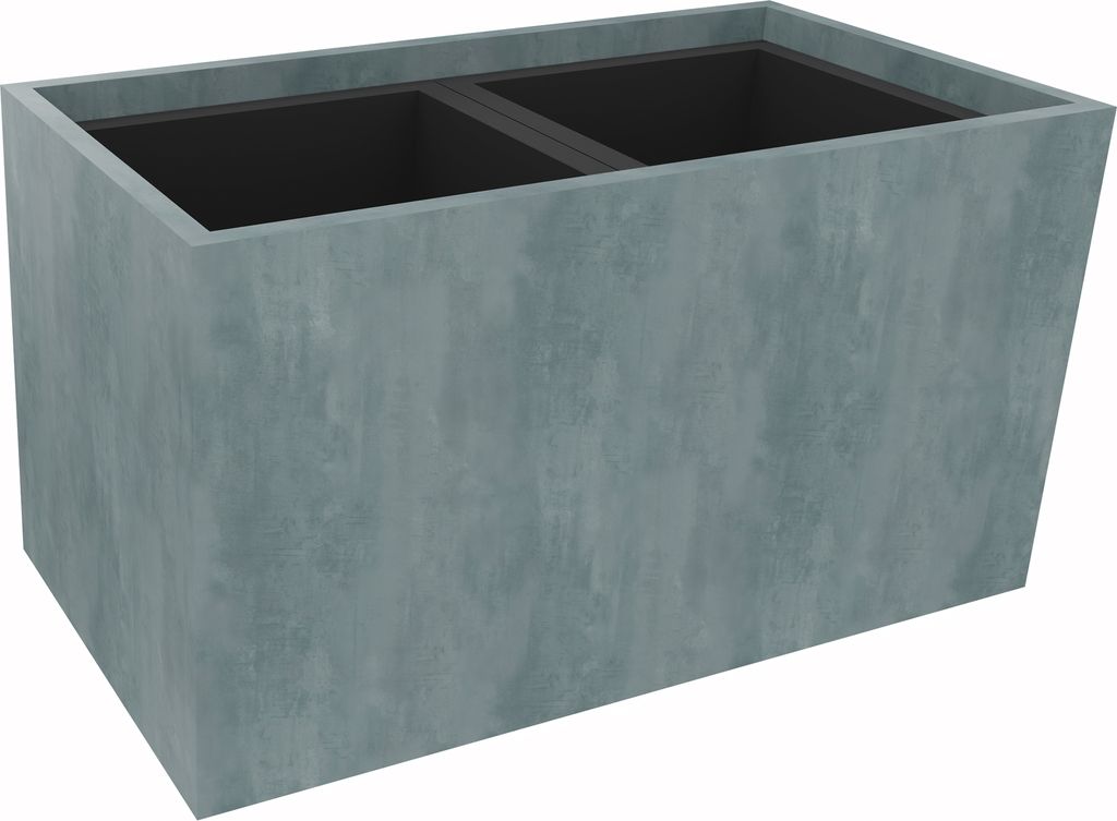 Pflanzgefäß 2er niedrig B721xT380H400mm Beton