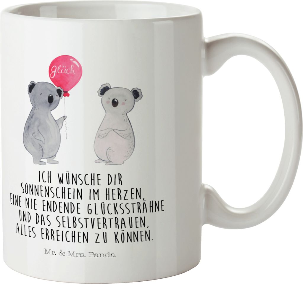 Mr. & Mrs. Panda Pott Koala Luftballon - Weiß - Geschenk, Party, Kindertasse, Plastikbecher, Mehrwegbecher, Kinderbecher, Geburtstag, Trinklernbecher
