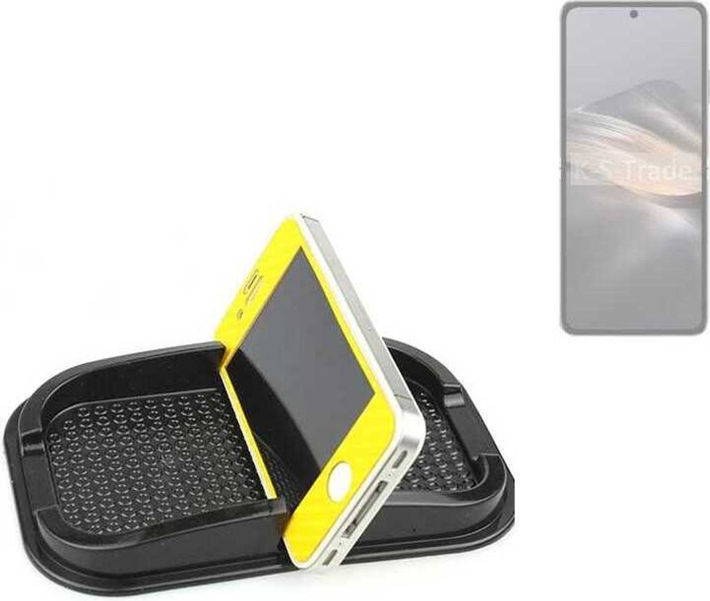 K-S-Trade Auto Anti Rutsch Matte Smartphone-Halter kompatibel mit Huawei Pocket 2 Haft Pad Armaturenbrett Handy-Halterung Silikon
