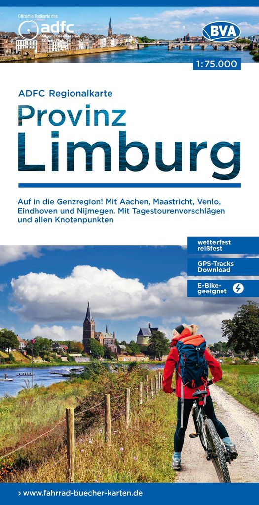 BVA ADFC Regionalkarte Limburg, mit Knotenpunkten 1:75.000