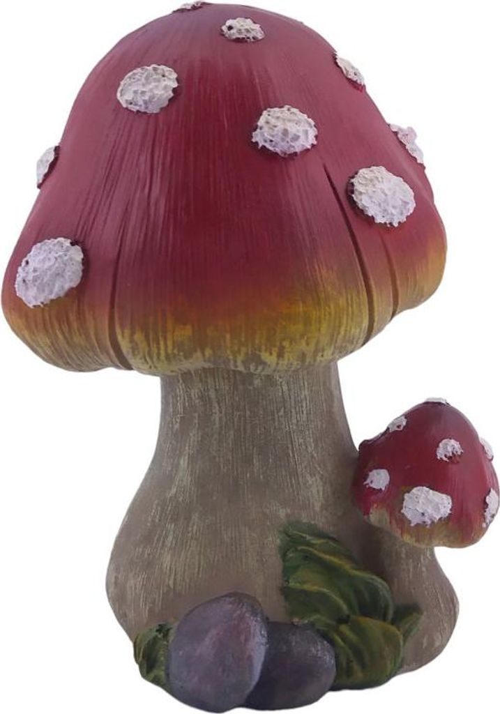 Figur Fliegenpilz klein Polyresin 18 x 12 x 13,5 cm rot