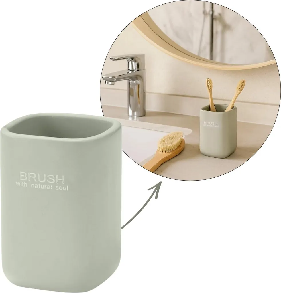BERILO | Coppa da bagno - Coppa da toilette - 11 cm - menta - forma ovale tradizionale - 4