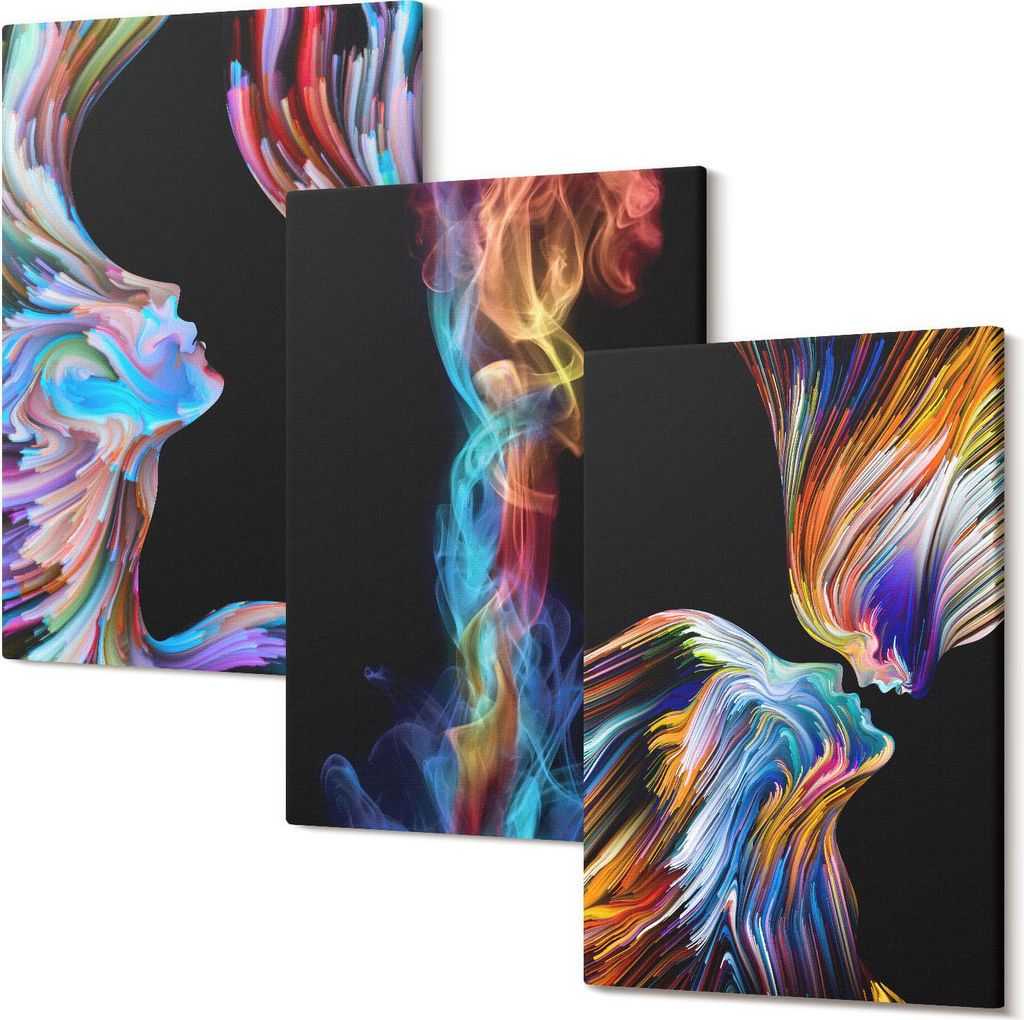Leinwandbild – Wandbild – Leinwandbilder – Kunstdruck – Polycanvas – Modern – Mehrteilig – 3-Teilig Set – Hochwertig – Geruchslos...